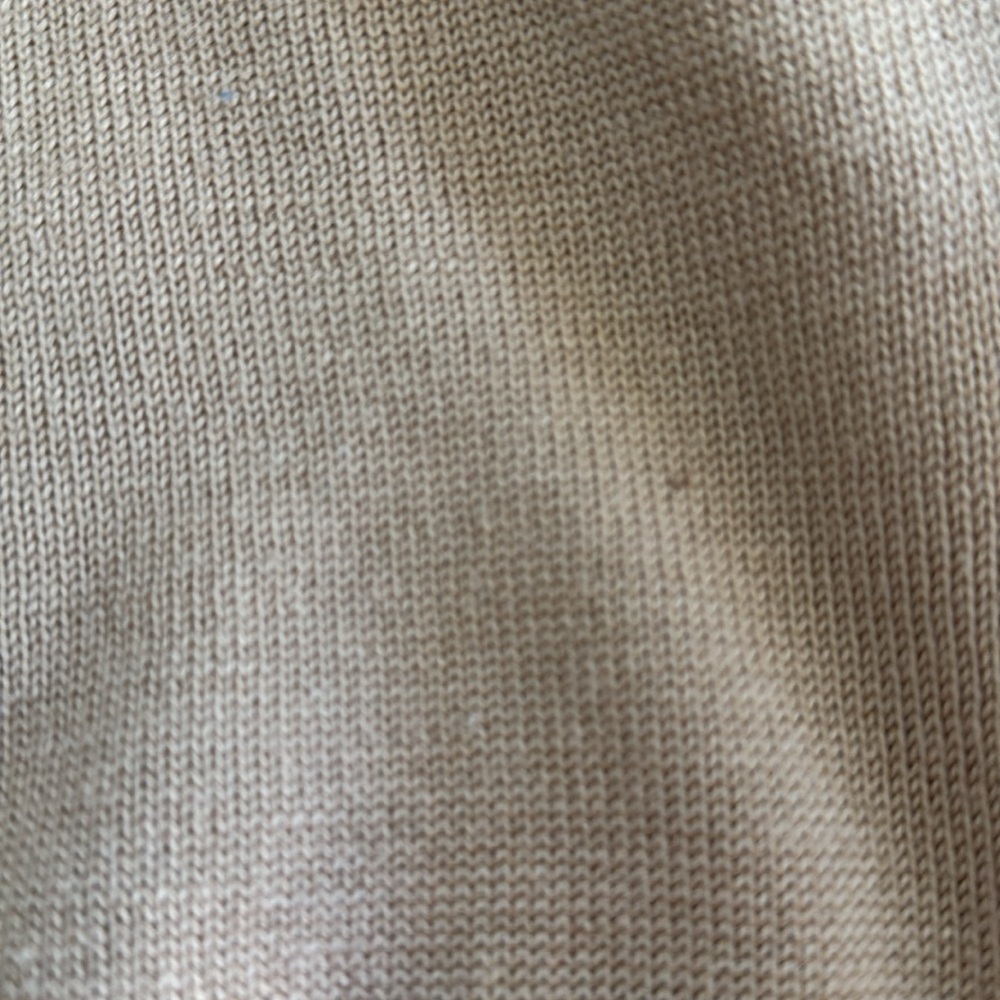 Ballantyne Scotland tan gold button wool Cardigan Sweater 40 M/L - Picture 12 of 13